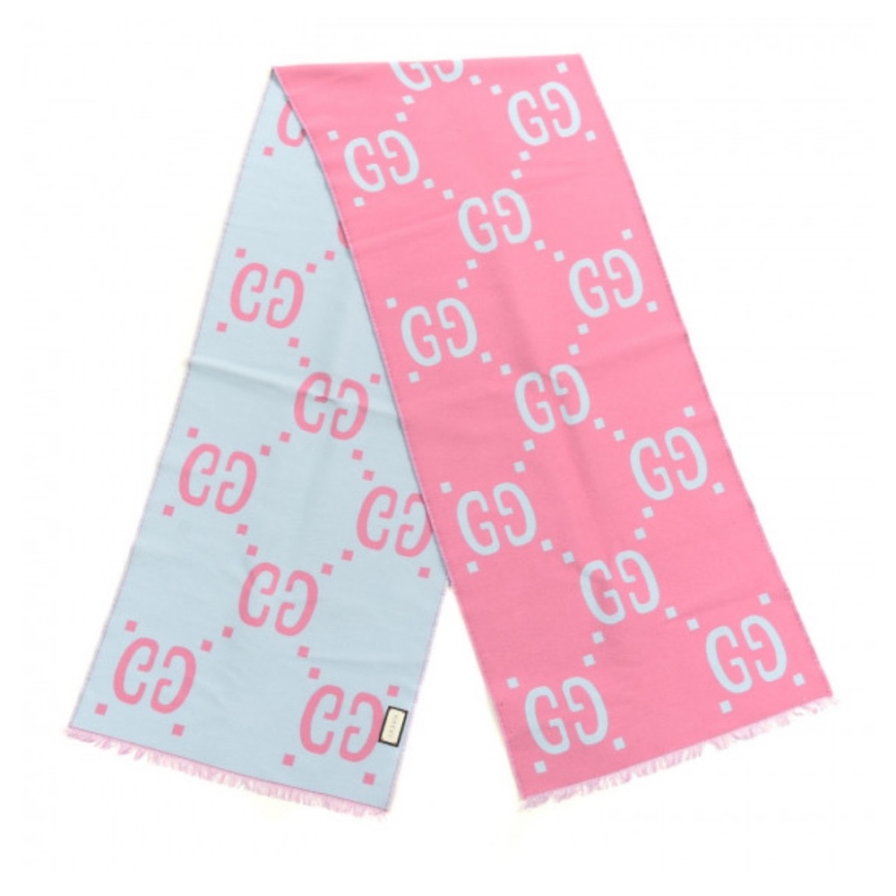 Gucci Jacquard Wool Silk Scarf